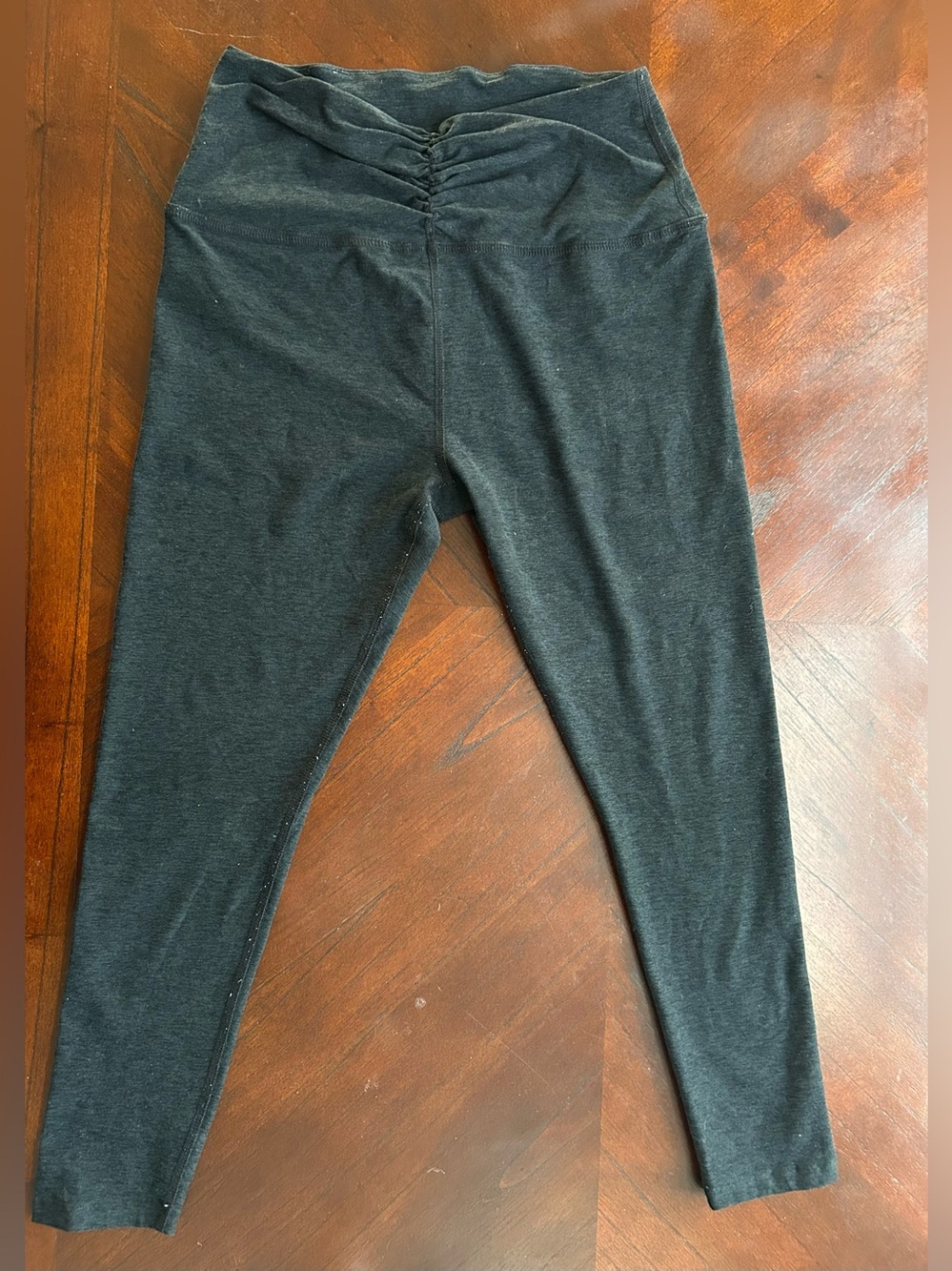 Beyond Yoga Charcoal Ruched Waist Leggings size Xl